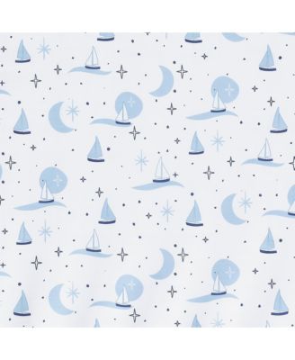 Little Skipper Cotton Nautical Sailboat Fitted Crib/Toddler Sheet