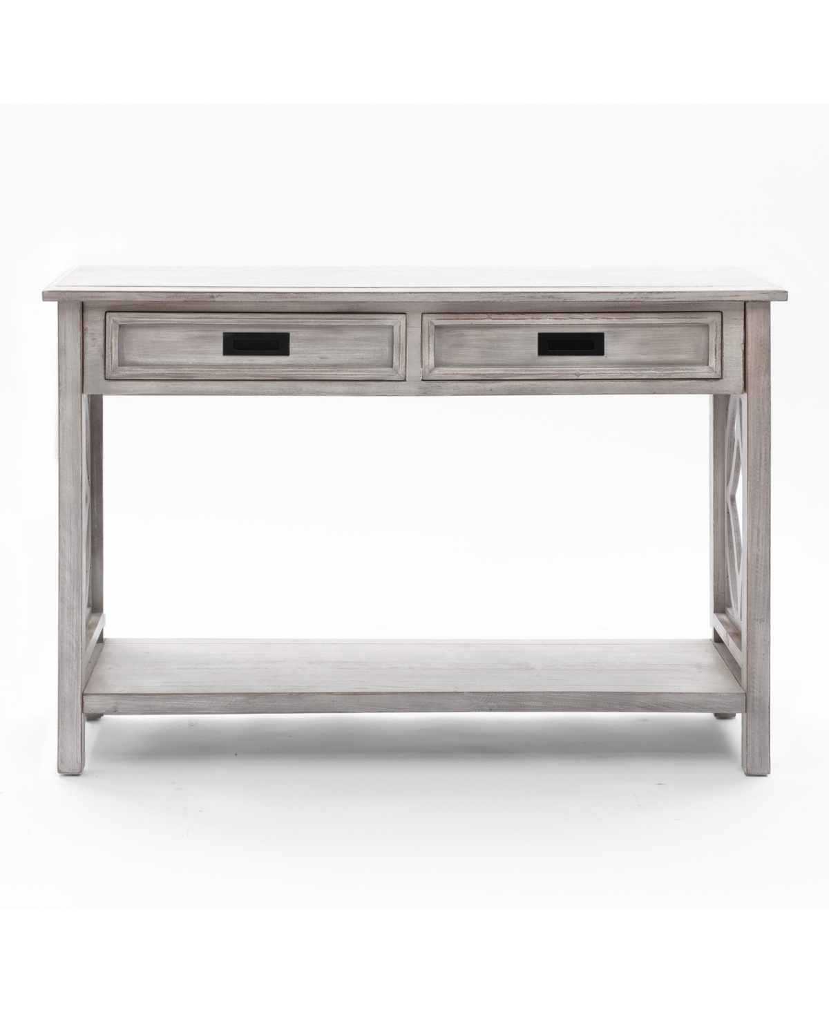 Luxenhome Gray Wood 2-drawer 1-shelf Console And Entry Table