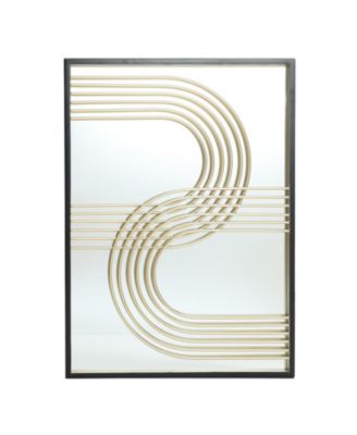 Set of 2 Modern Iron Loops Rectangular Accent Wall Mirrors