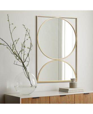 Gold Hourglass Frame Metal Modern Accent Wall Mirror