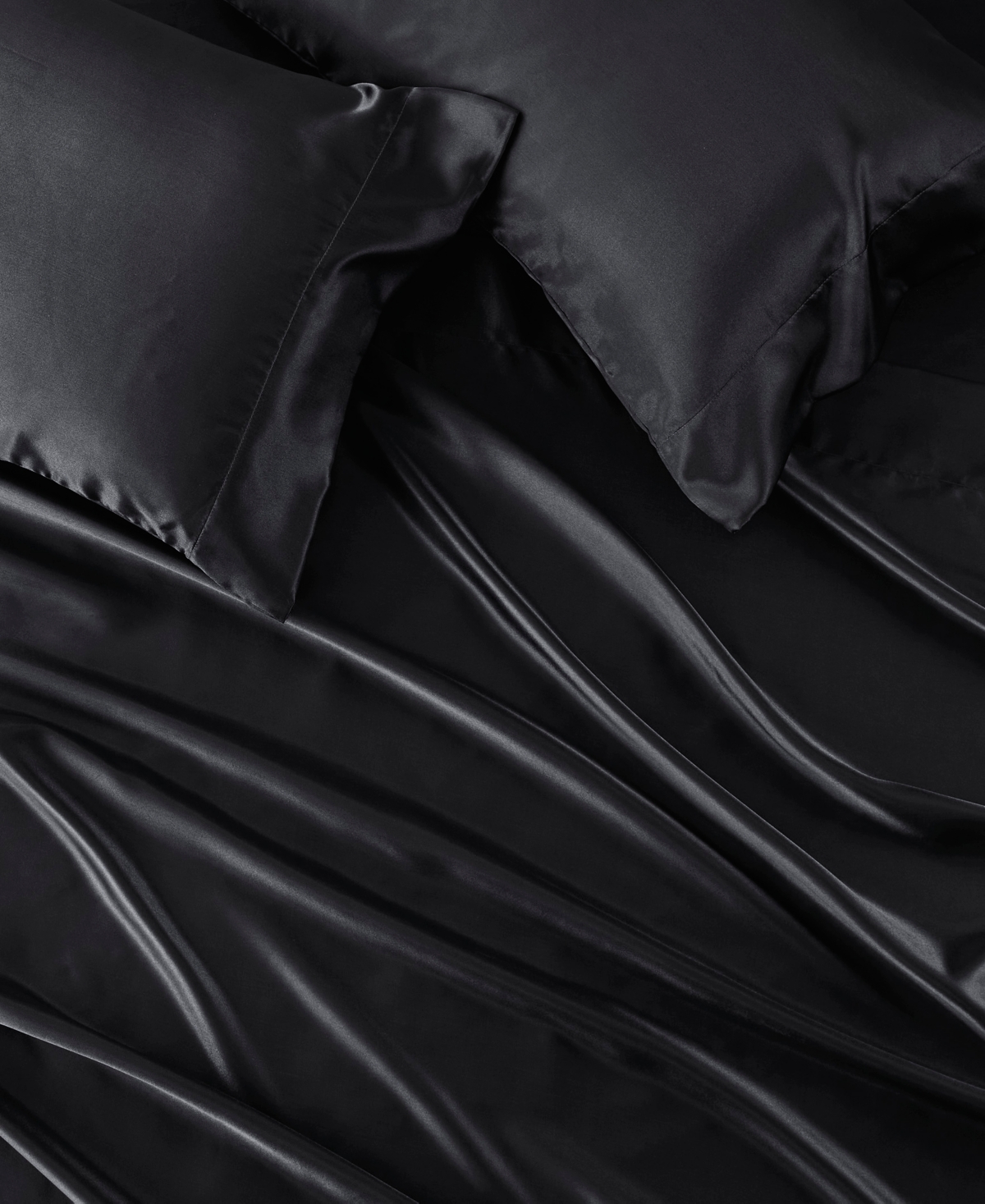 Madison Park Essentials Satin 7-pc. Sheet Set, Split King In Black