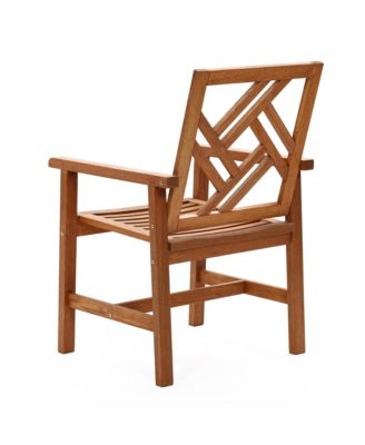Carmel Solid Wood Outdoor Dining Chair, Set of 2