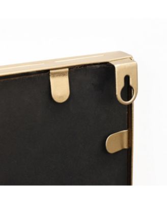 Cityscape Gold Metal Frame Rectangular Wall Mirror