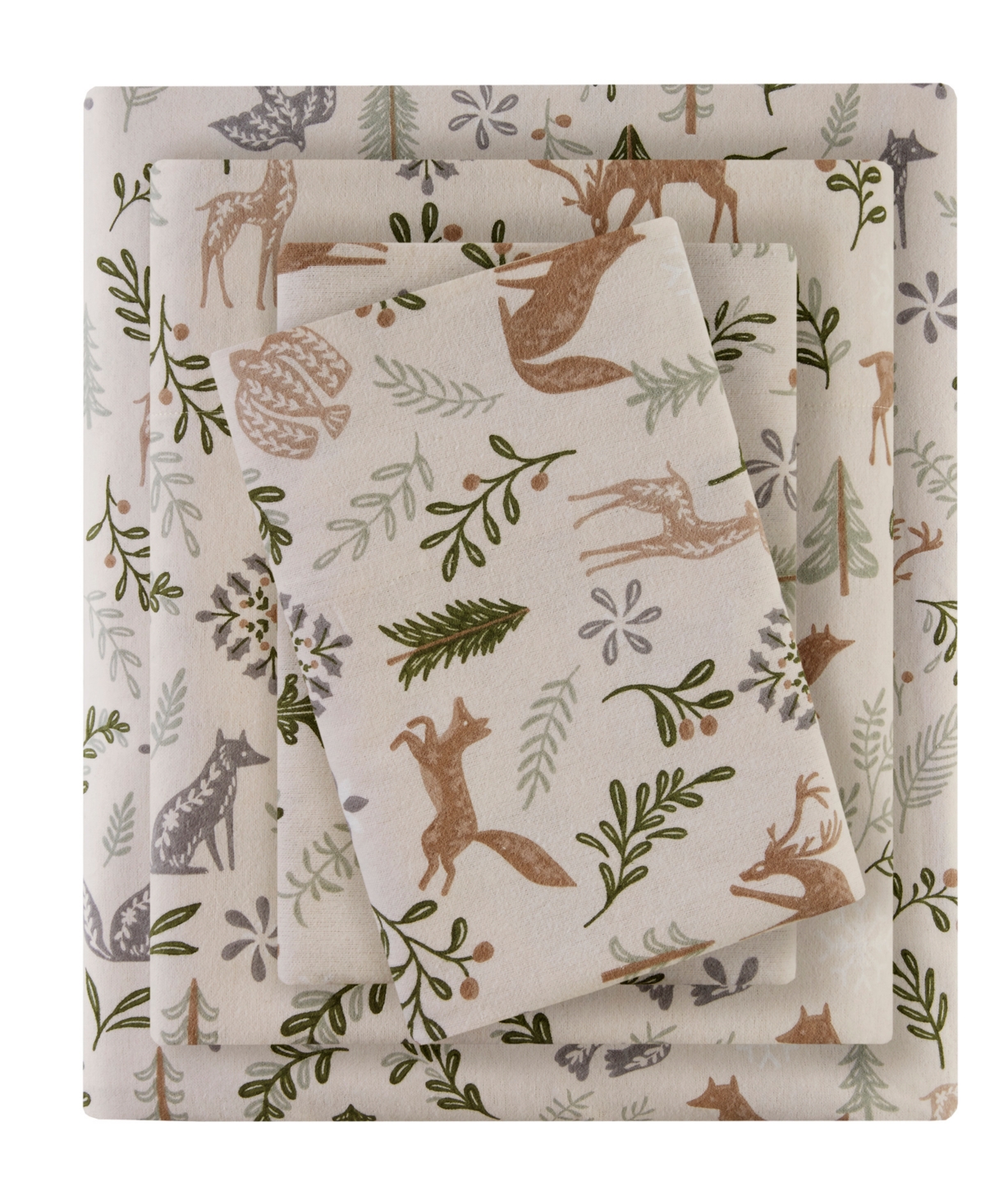 Sleep Philosophy Cozy Printed Cotton Flannel 4-pc. Printed Sheet Set, California King