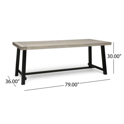Streamdale Modern Acacia Wood Outdoor Dining Table For 8