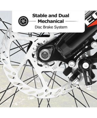 Elecony 24 Inch Fat Tire Bike Adult/Youth Full Shimano 7 Speeds Mountain Bike, Dual Disc Brake, High-Carbon Steel Frame, Front Suspension, Mountain Trail Bike, Urban Commuter City Bicycle