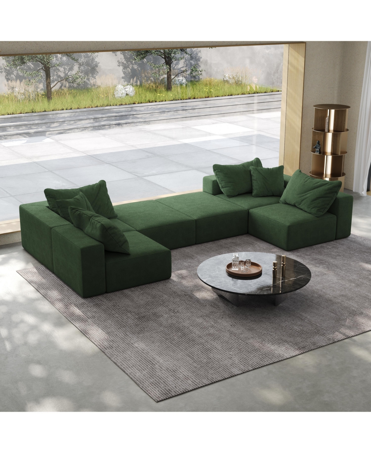 Streamdale Furniture Oversized sponge cloud sofa, Modern Upholstered Sectional Sofa Couch Set, Modular 162