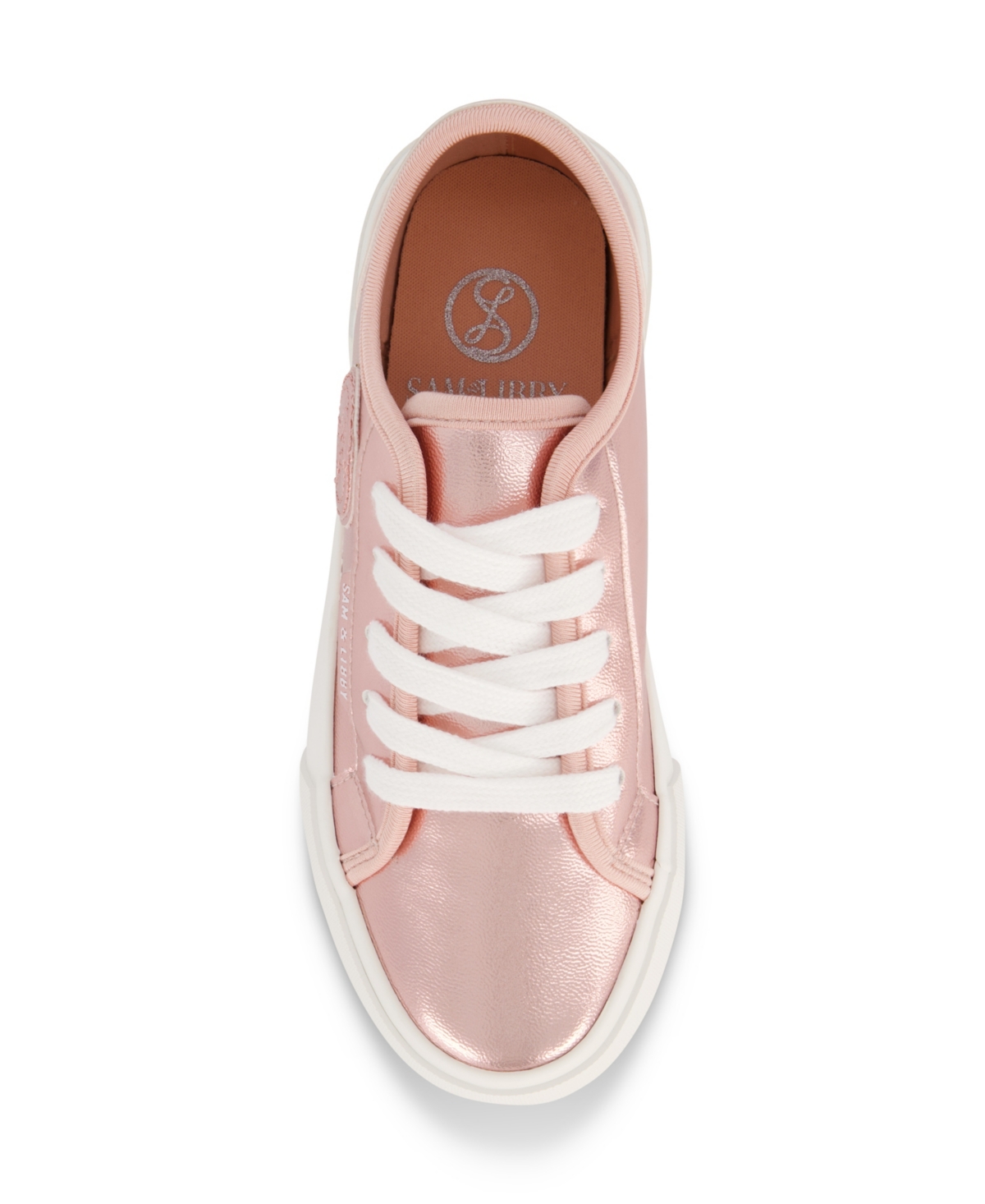 Sam & Libby Little And Big Girls Davie Dina Court Lace Up Sneaker In Blush