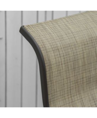 Outdoor Glider Chair, Gliders for Outside Patio with Smooth Rocking Mechanism and Lightweight Construction for Backyard, Tan