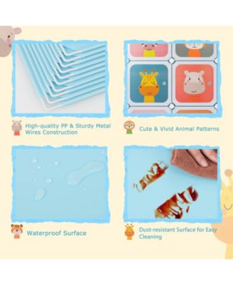 8-Cube Kids Wardrobe Baby Dresser Bedroom Armoire Clothes Hanging Closet with Doors