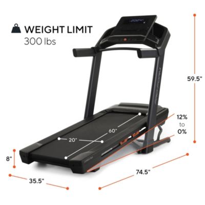 Carbon TLX Treadmill for Walking and Running with Built-In Fan and SpaceSaver Design