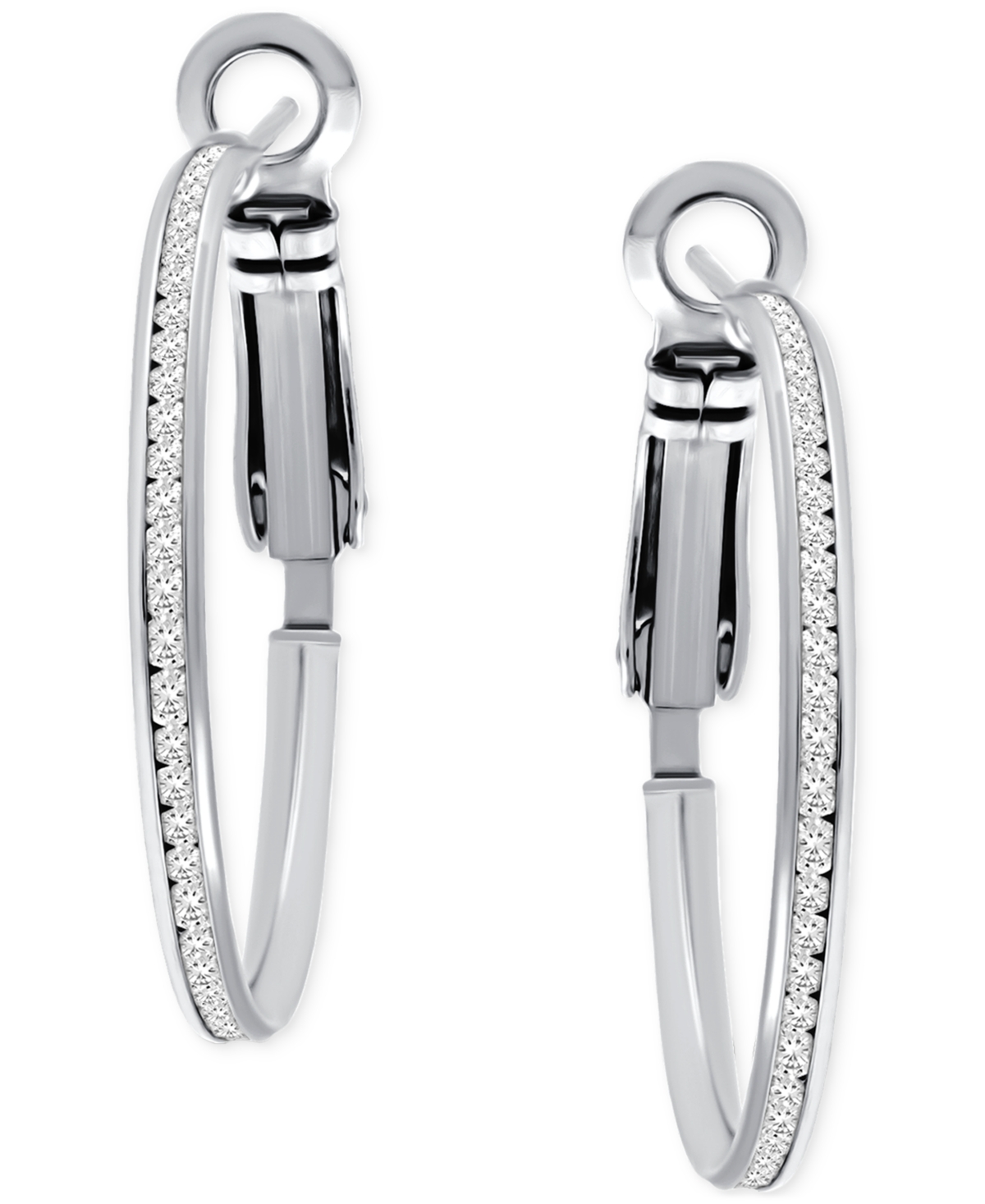 Giani Bernini Cubic Zirconia (2 Ct. T.w.) Small Hoop Earrings In Sterling Silver Or 18k Gold Over Sterling Silver, In Silver