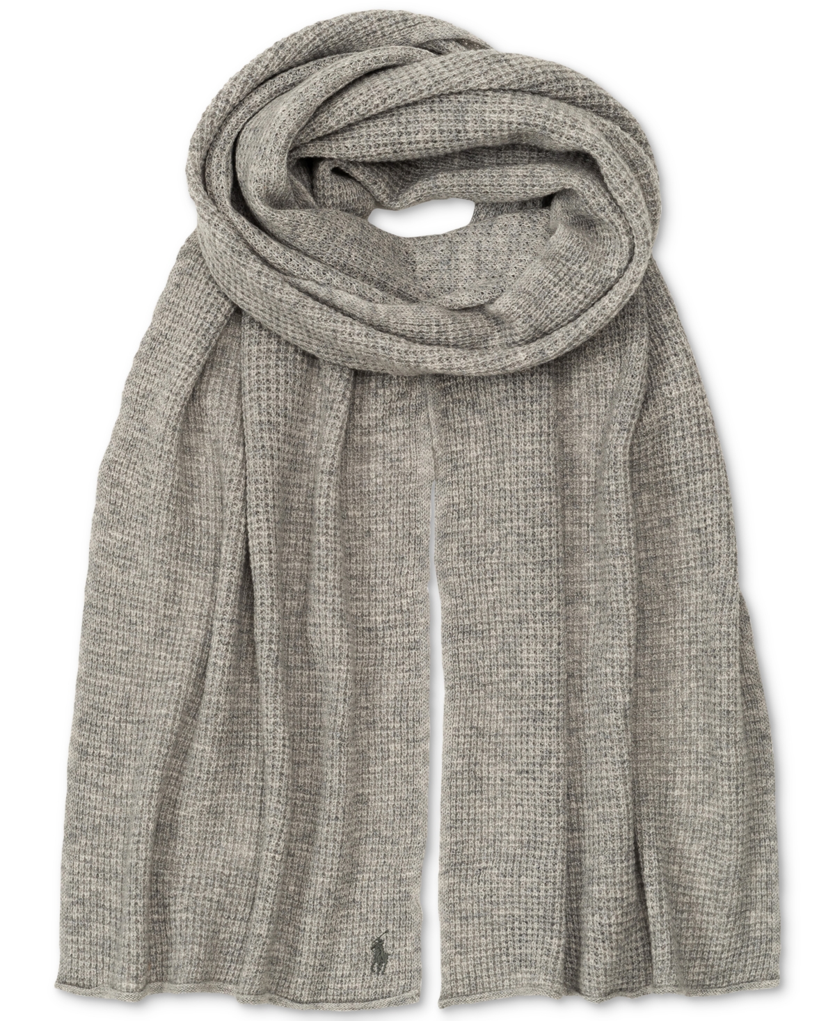 Polo Ralph Lauren Men's Thermal Travel Scarf In Fawn Grey