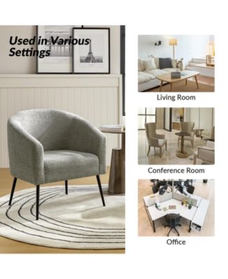 Hal Modern Boucle Armchair with Metal Leg