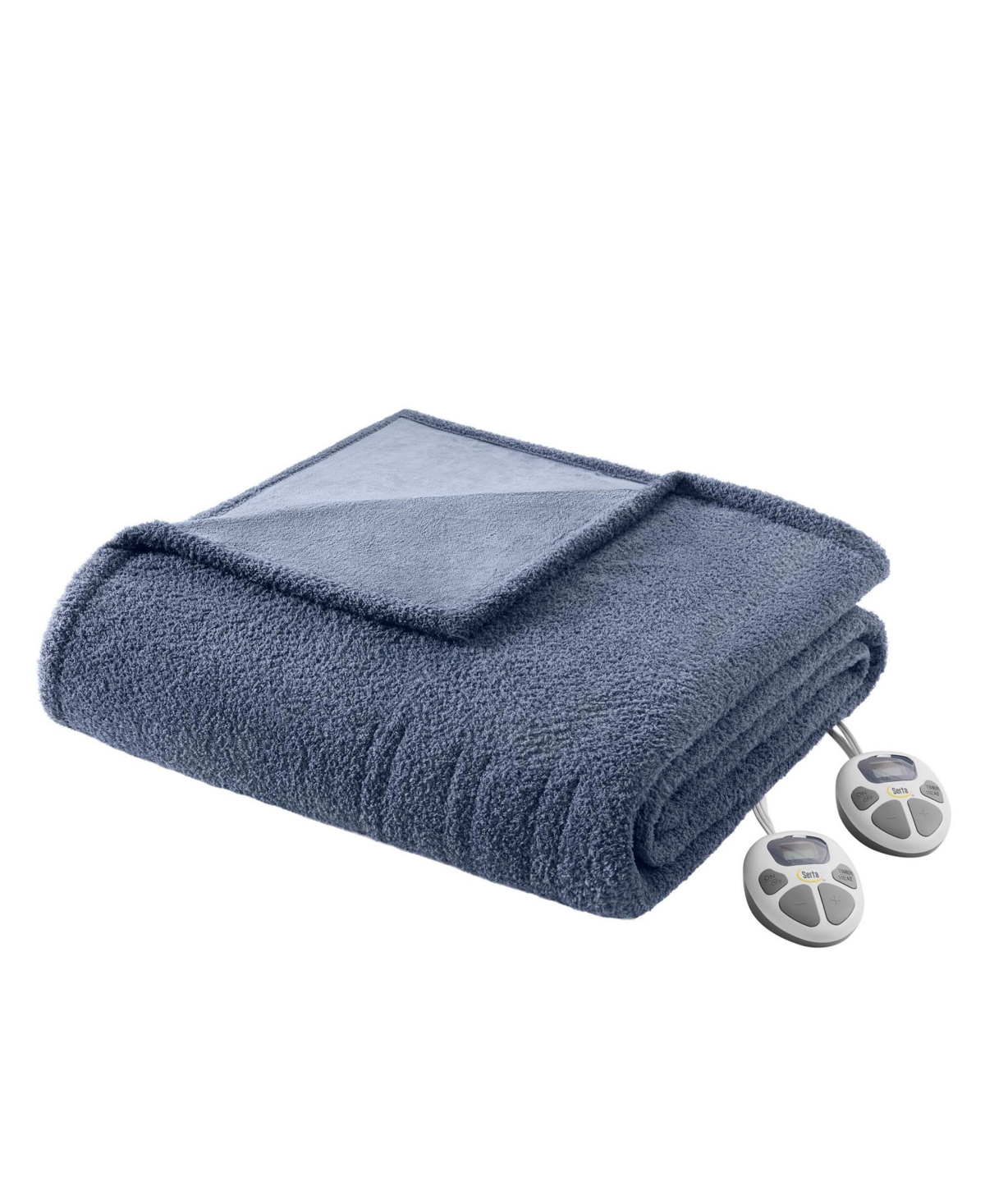 Serta Dream Soft Heated Blanket, Twin In Navy
