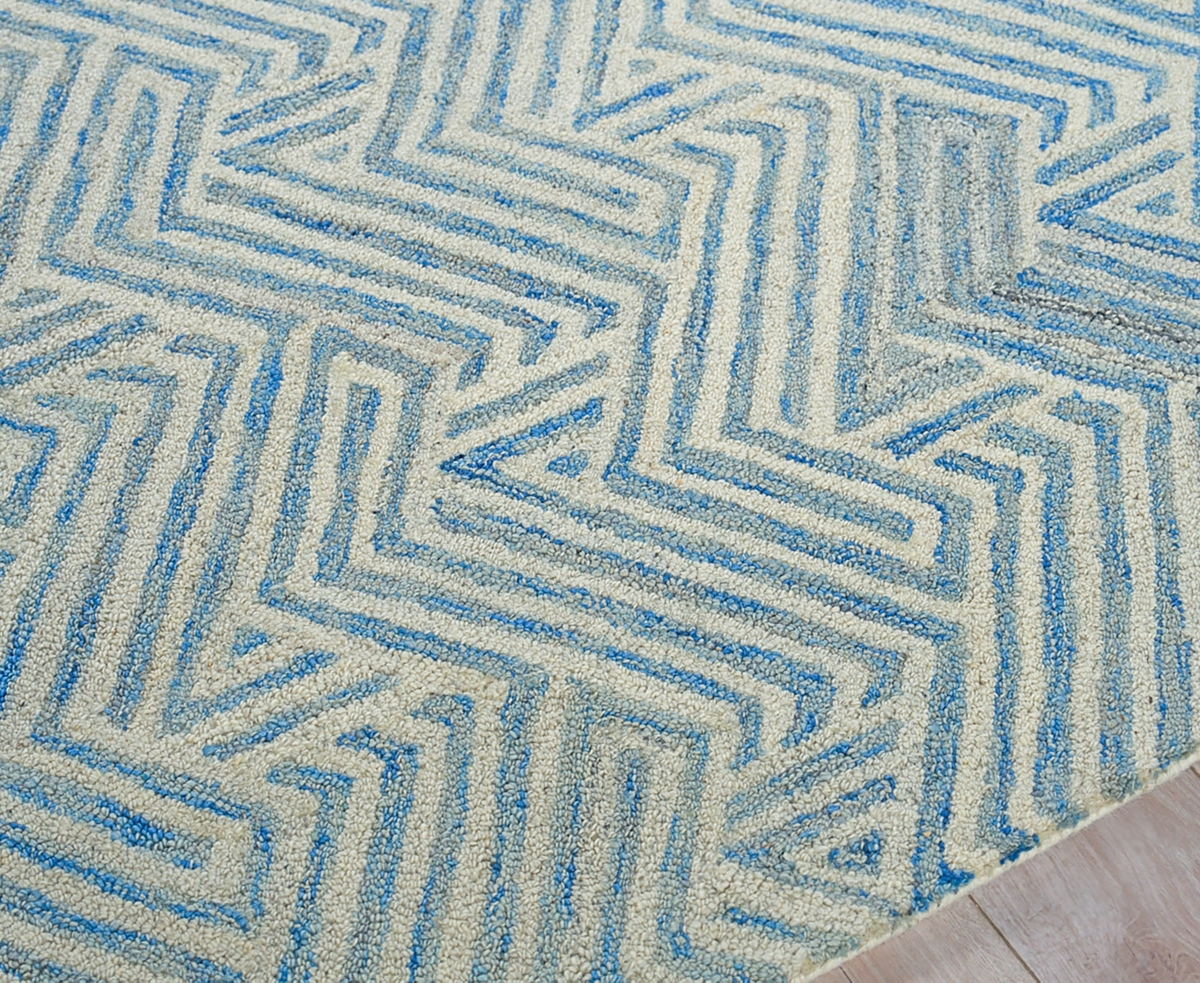 Exquisite Rugs Naturals 6783 6'x9' Area Rug In Blue,ivory