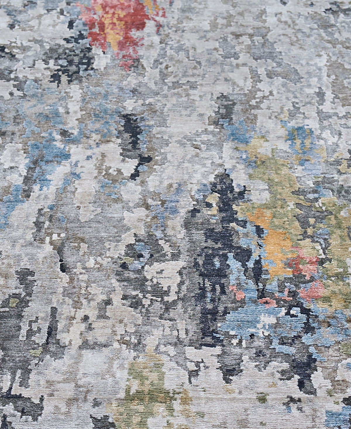 Exquisite Rugs Floor Art 5499 4'x6' Area Rug In Silver