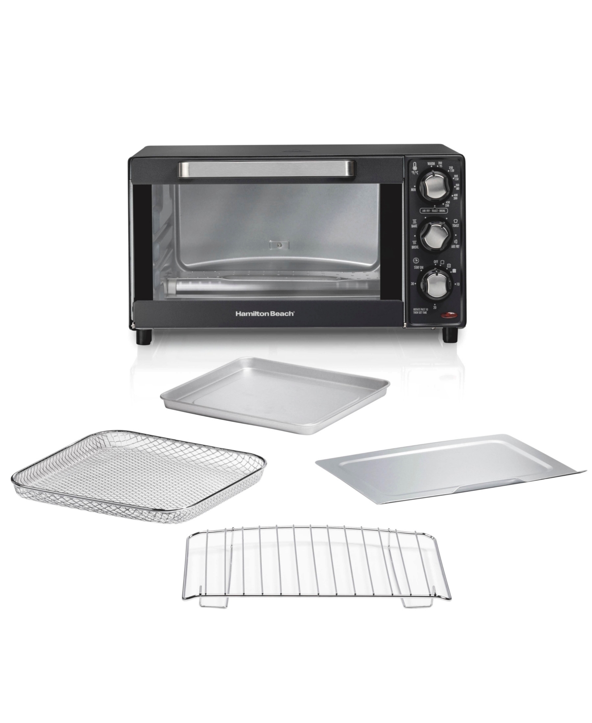 Hamilton Beach Sure-crisp Air Fryer Toaster Oven In Black