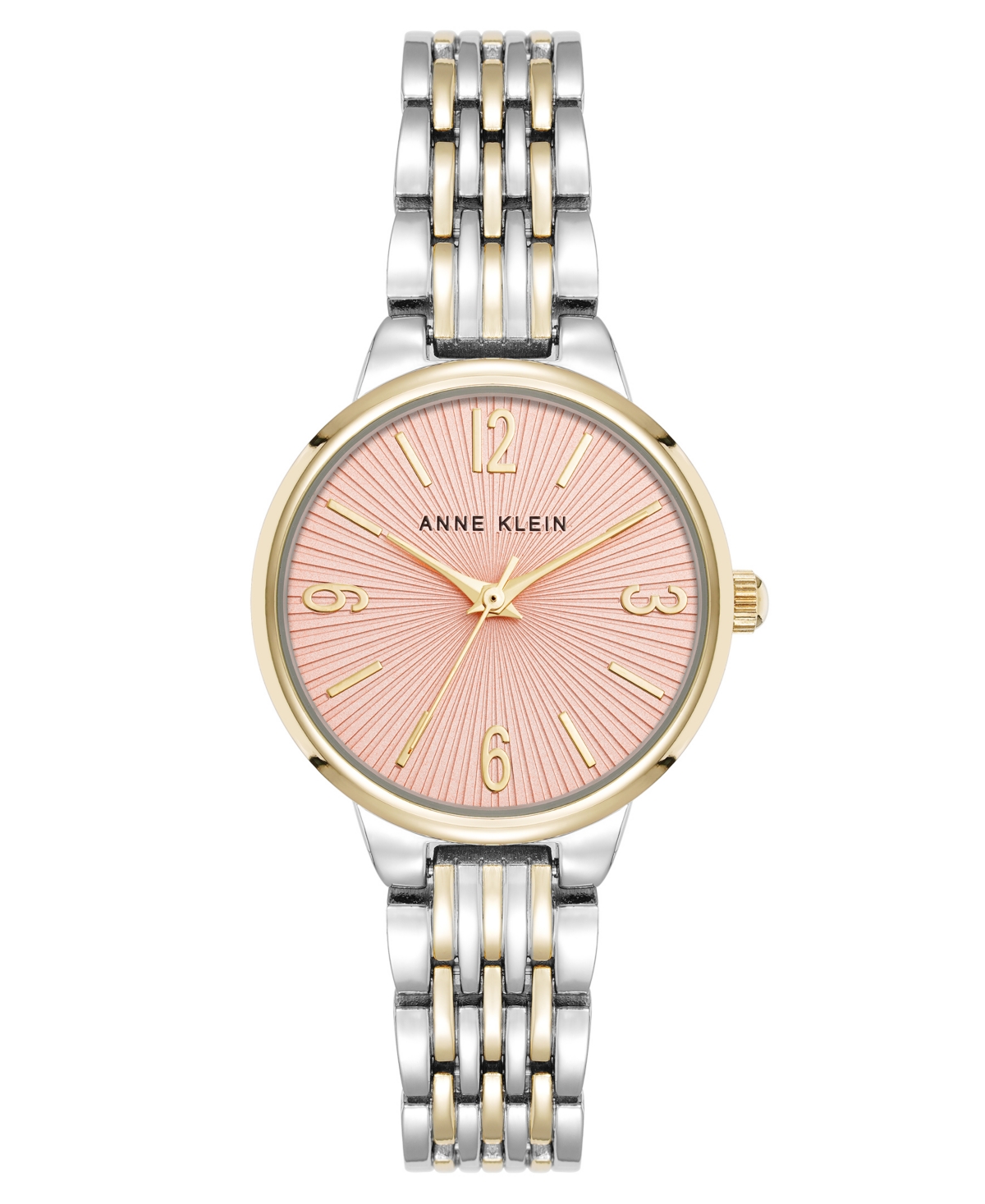Anne Klein Women's Quartz Pink Charming And Two-tone Alloy Metal Watch, 30mm In Pink,silver-tone,gold-tone