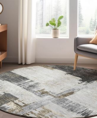 Trevi Washable TV18 8'x8' Round Area Rug