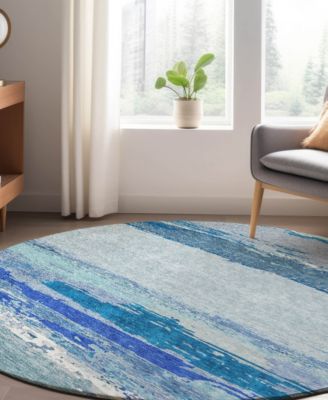 Trevi Washable TV8 8'x8' Round Area Rug