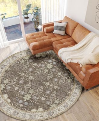 Hatay Washable HY9 8'x8' Round Area Rug