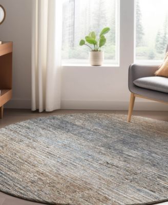 Trevi Washable TV1 8'x8' Round Area Rug