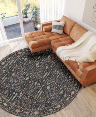 Hatay Washable HY5 8'x8' Round Area Rug