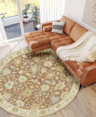 Hatay Washable HY2 8'x8' Round Area Rug