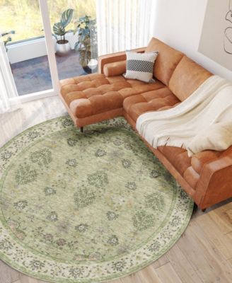 Hatay Washable HY9 8'x8' Round Area Rug