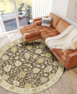 Hatay Washable HY2 8'x8' Round Area Rug