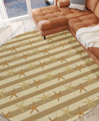 Seabreeze Washable SZ12 8'x8' Round Area Rug