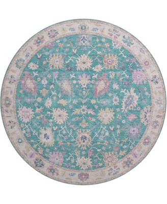 Hatay Washable HY7 8'x8' Round Area Rug