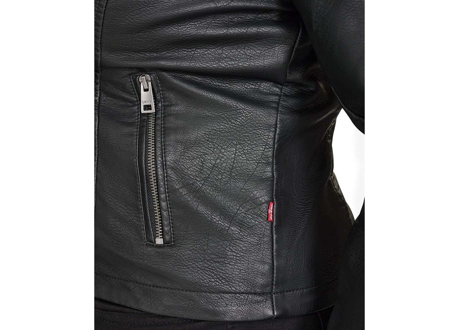 Plus Size Trendy Faux Leather Moto Jacket