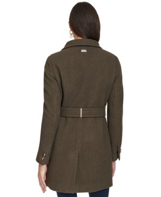 Womens Asymmetrical Belted Wrap Coat, Created for Macys