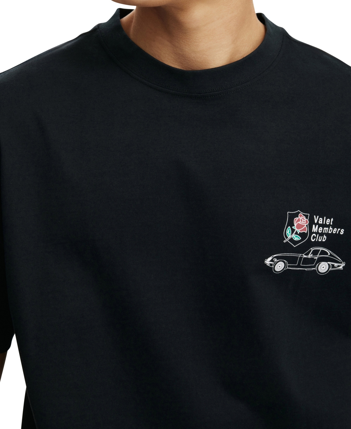 Cotton On Men's Box Fit Graphic T-Shirt -Members Club White