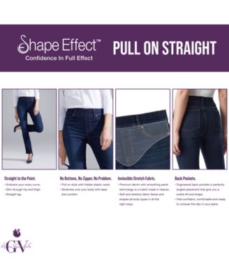 Plus Size Pull-On Straight-Leg Jeans