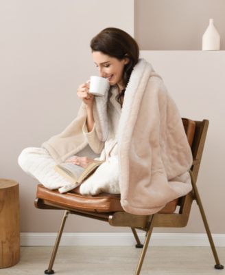 Heated Flannel and Sherpa Blanket, Twin