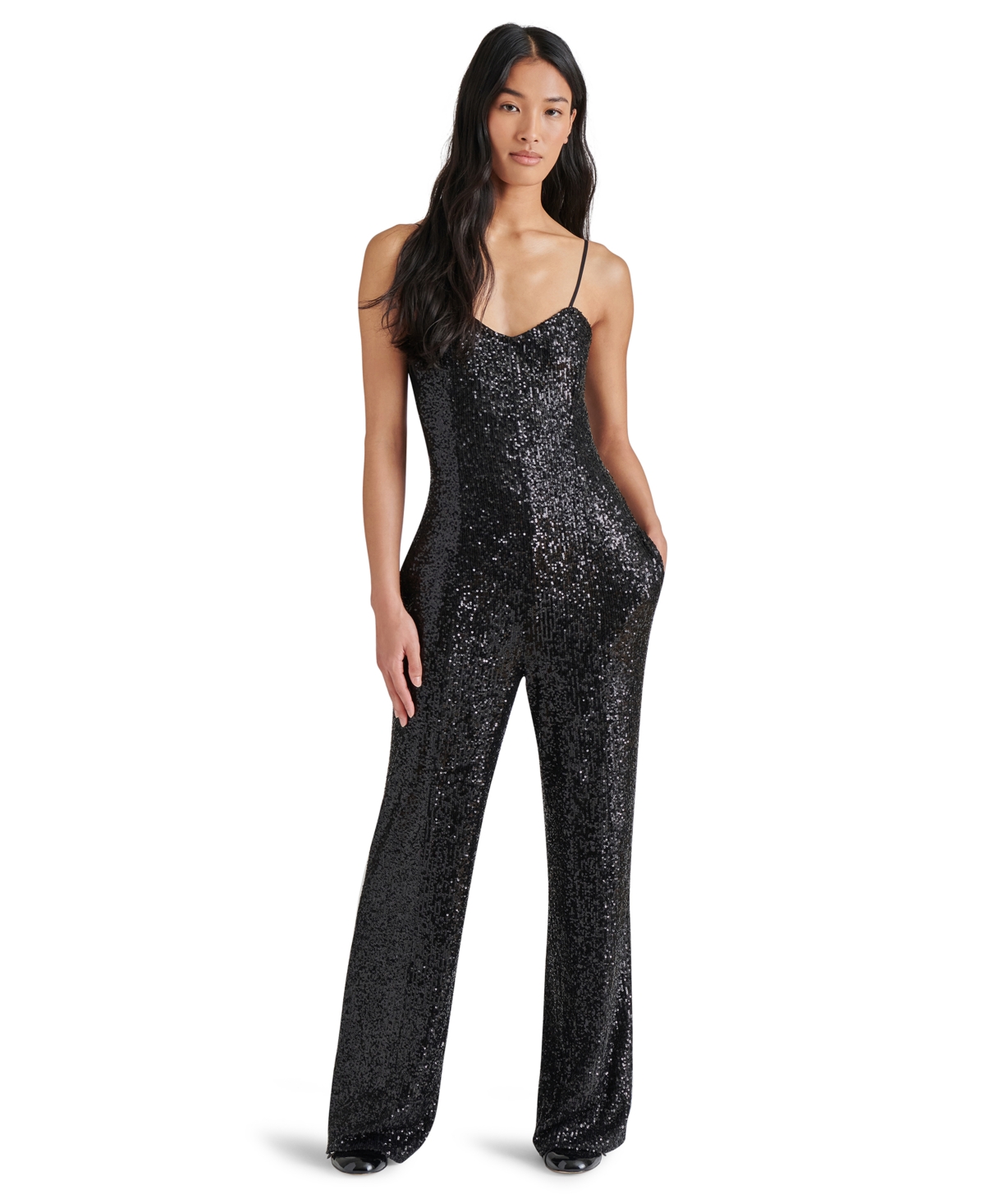 Steve Madden Women's Glitterine Sequined Jumpsuit