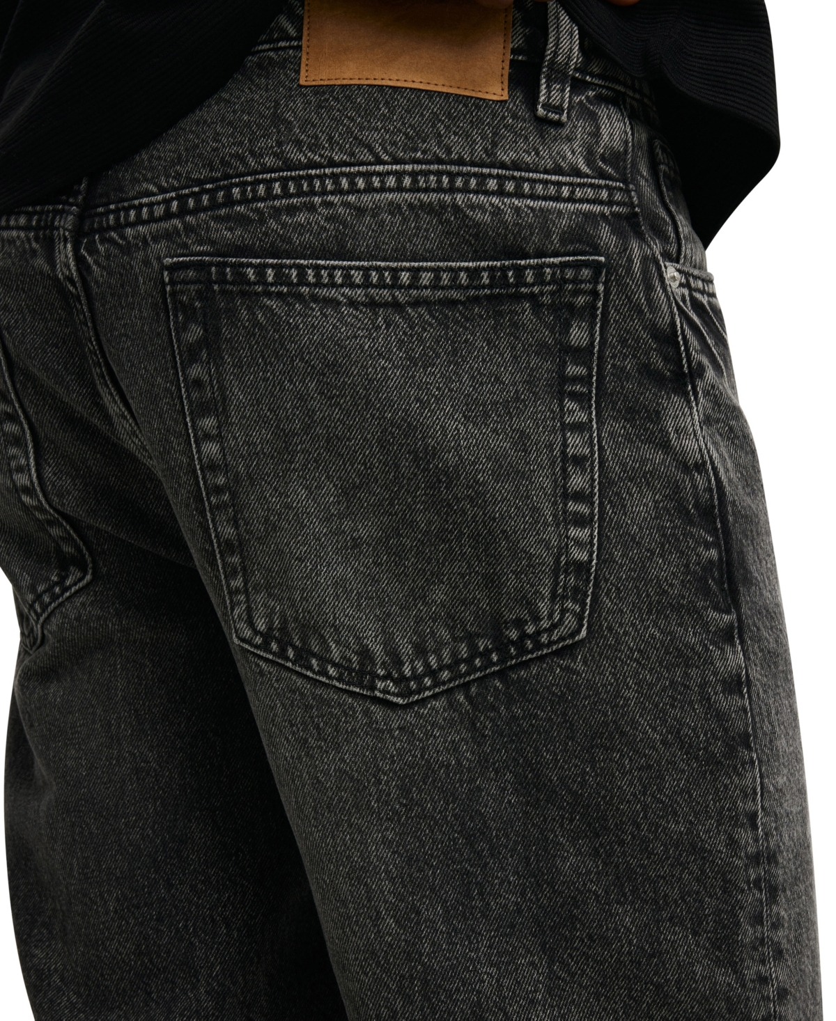 Shop Cotton On Men's Baggy Jean In Domino Black