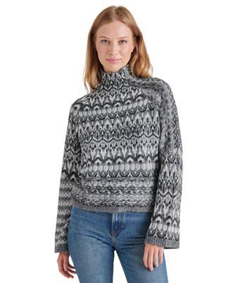 Steve Madden - Women's Indie Fair Isle Mock-Neck Sweater