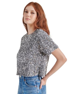 Women's Cressa Sequined Velvet Top