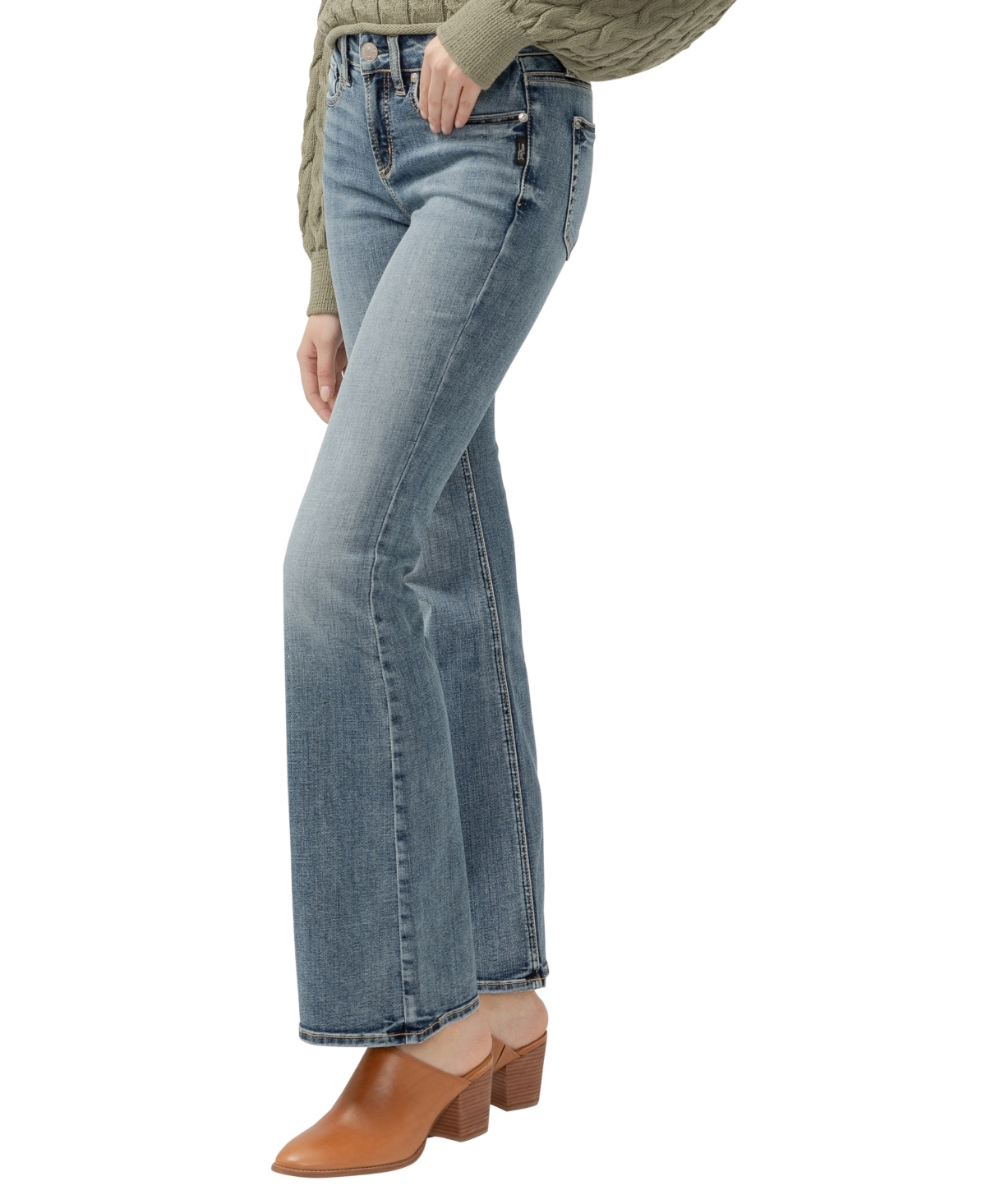 Shop Silver Jeans Co. Women's Suki Mid Rise Curvy Fit Bootcut Jeans In Indigo