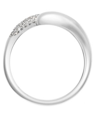 Cubic Zirconia Bypass Ring
