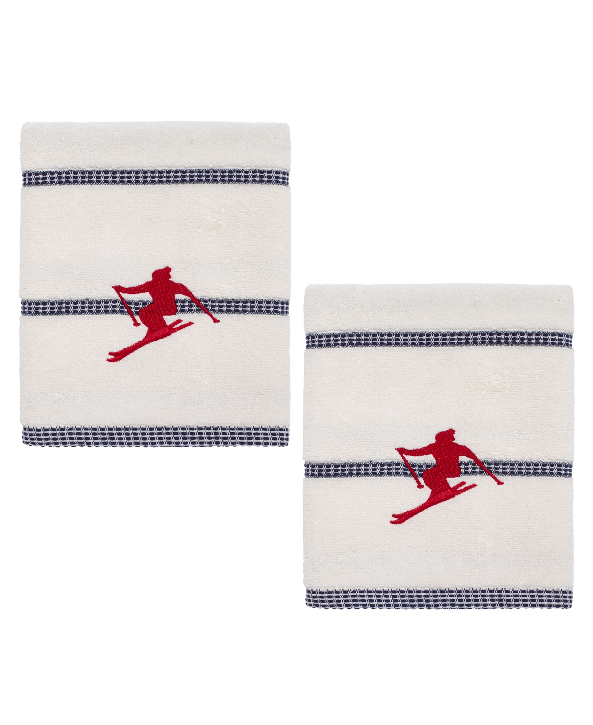 Izod Alpine Cotton 2-pack Hand Towel Set, 16" X 28" In White