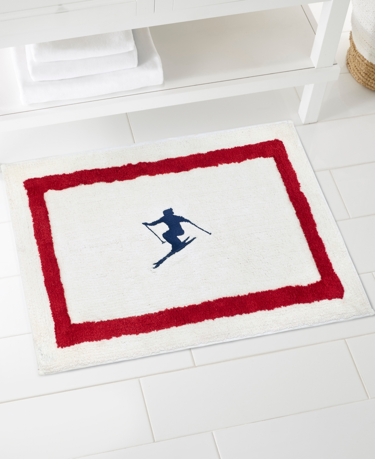 Izod Alpine Cotton Bath Rug, 20" X 32" In Blue