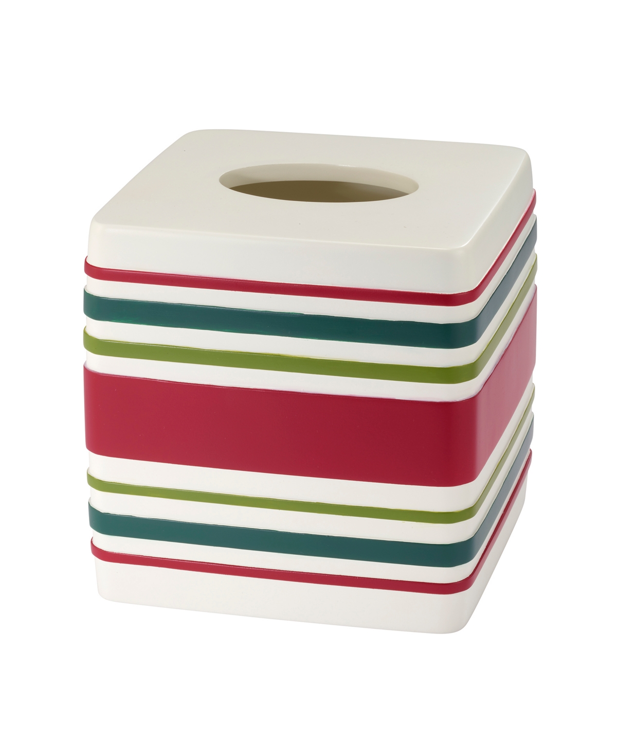 Ornament Tissue Box Cover - Red/ Green