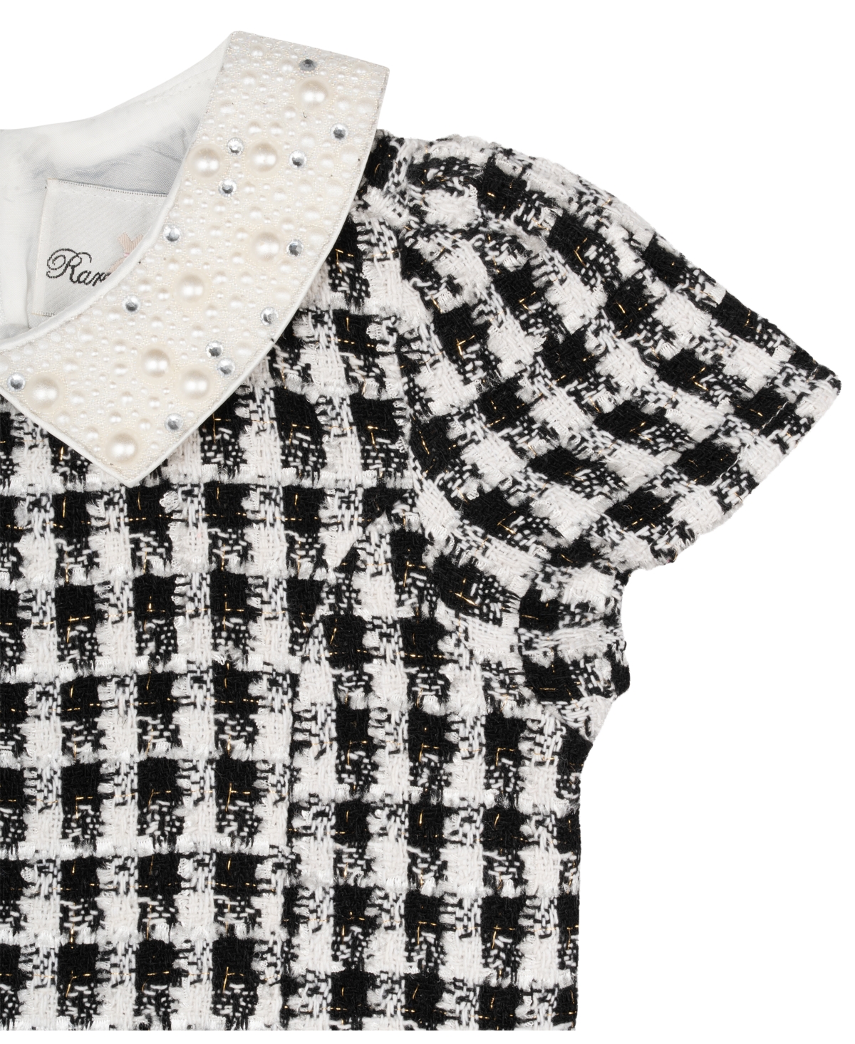Rare Editions Toddler & Little Girls Boucle Dress with Faux Pearl Collar