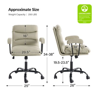 Bartholomew Modern Office Chair with SGS International Certified Stainless Steel Gas Spring