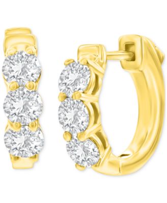 Diamond Hoop Earrings (1-1/2 ct. t.w.) in 14k White or Yellow Gold